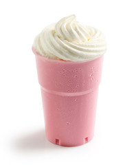 Canvas Print - pink strawberry milkshake