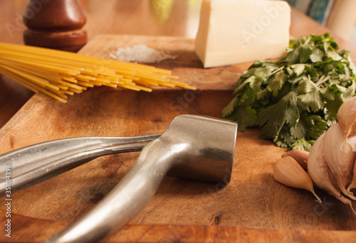 Fotomural ingredientes para cocinar close up