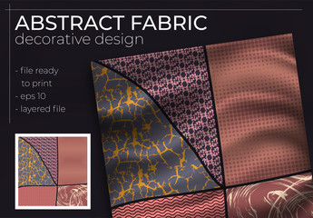 Abstract Silk Scarf Design in Square for Hijab Print, silk neck scarf or kerchief, etc.