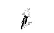 Jump on a Bmx bike. Pencil drawing