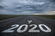 © Andy Shell - Desert road with the text 2020 and a question mark.