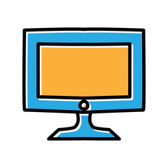 Poster - monitor hand drawn icon vector design