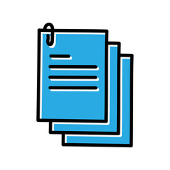 Poster - document hand drawn icon vector design