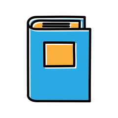 Poster - book hand drawn icon vector design