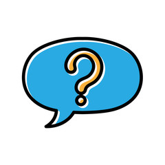 Poster - question mark hand drawn icon vector design
