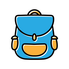 Poster - backpack hand drawn icon vector design