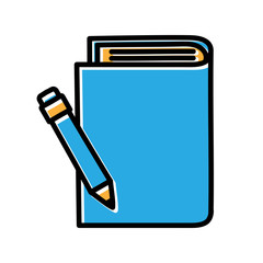 Poster - book hand drawn icon vector design