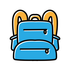 Poster - backpack hand drawn icon vector design
