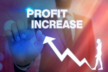 Poster - Handwriting text writing Profit Increase. Conceptual photo the growth in the amount of revenue gained from a business