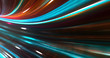 © Quardia Inc. - Abstract neon lights Sci-Fi futuristic Hi Tech virtual reality tunnel. Futuristic motion graphic. Ultra violet neon light glow. 3D rendering