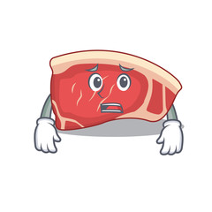 Poster - Cartoon design style of sirloin having worried face