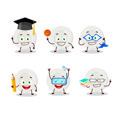 Poster - School student of plate angry expression cartoon character with various expressions