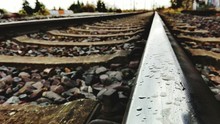 Close-up Of Railroad Track