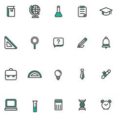 Canvas Print - Educational icons