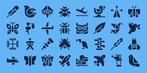 Poster - wing icon set