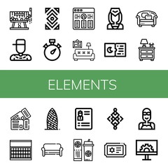 Poster - Set of elements icons