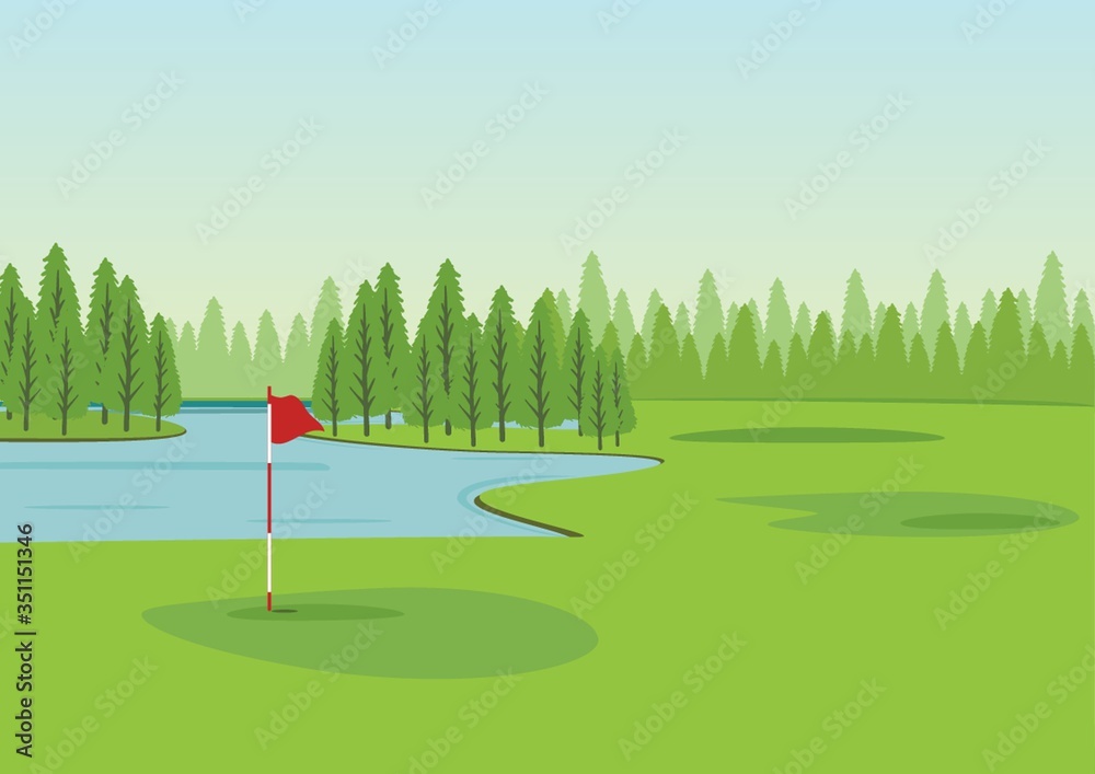 Golf Course Shape Vector golf course Stock Vector | Adobe Stock