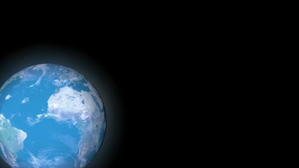 Wall Mural - The blue planet Earth is moving in the galaxy. The space of the abstract sphere Earth in the Universe.