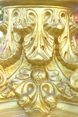 Sticker - Golden stucco sculpture in Thai temples