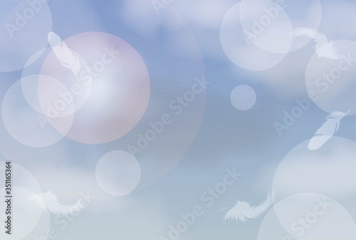 羽が舞う空の幻想的なポストカード Stock Vector Adobe Stock 羽が舞う空の幻想的なポストカード Stock Vector Adobe Stock