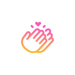 Wall Mural - Clapping hands icon. Vector Illustration