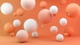 orange floating spheres