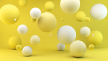 Yellow Floating Spheres