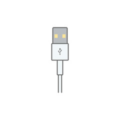 Wall Mural - USB wire icon. Vector Illustration