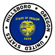 Round Hillsboro Oregon United States Flag Clipart 7