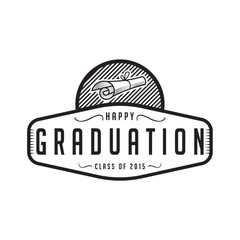 Canvas Print - A graduation label illustration.