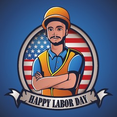 Poster - Labor day label