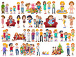 © GraphicsRF - Group of family member characters