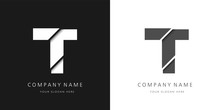 T Logo Modern Letter Broken Design	