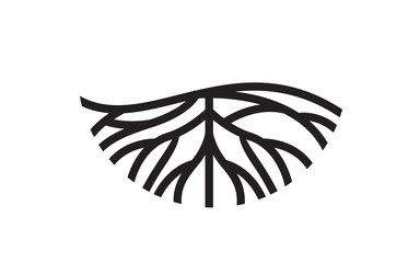 creative abstract life root vector logo design