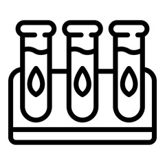 Poster - Eco test tubes icon. Outline eco test tubes vector icon for web design isolated on white background