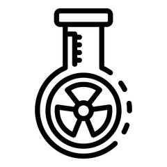 Poster - Nuclear flask icon. Outline nuclear flask vector icon for web design isolated on white background