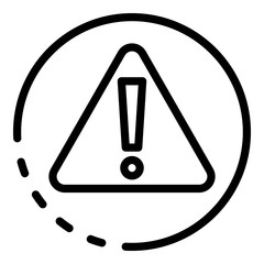 Poster - Danger exclamation sign icon. Outline danger exclamation sign vector icon for web design isolated on white background
