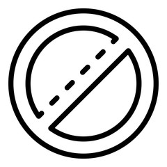 Poster - Restricted biohazard icon. Outline restricted biohazard vector icon for web design isolated on white background