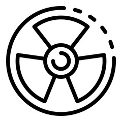 Poster - Nuclear sign icon. Outline nuclear sign vector icon for web design isolated on white background