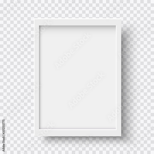 Cuadros en Lienzo White blank picture frame, realistic vertical picture frame, A4
