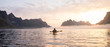 © Jack Mac - Kayaker under the midnight sun in Lofoten ( Norway )