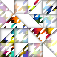 Leinwandbilder - Paper cut shapes design. Seamless vector pattern.