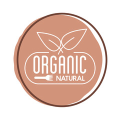 Wall Mural - organic nature lettering block style icon