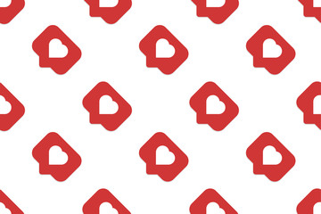Poster - Social media notification sign icon seamless pattern background. vector illustration on white isolated background.