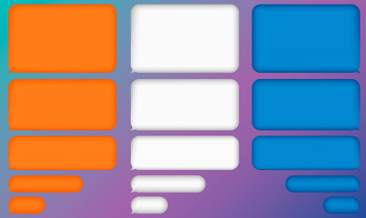 Aufkleber - Message bubbles chat vector. Vector template of message bubbles chat boxes icons.