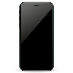 Aufkleber - Smart phone with blank screen isolated on white background. Vector illustration. EPS10.