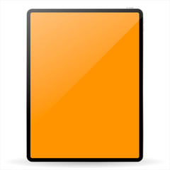 Aufkleber - Modern black tablet computer with blank screen isolated on white background. Vector illustration