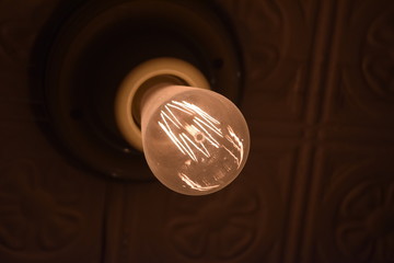 The glow from a lone bulb