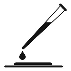 Poster - Blood testing icon. Simple illustration of blood testing vector icon for web design isolated on white background