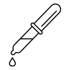 Poster - drop blood test icon. outline drop blood test vector icon for web design isolated on white backgroun
